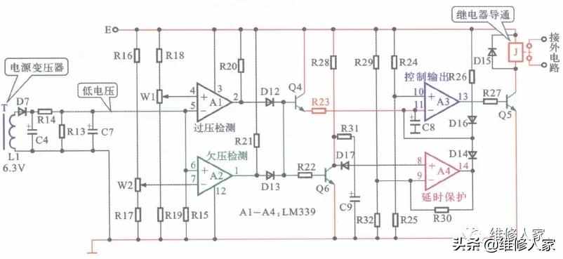 普通空调过压保护电路原理分析