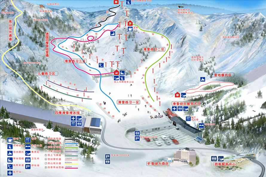 洛阳有个度假乐园，被誉为“中原第一滑雪场”，一年四季都能玩
