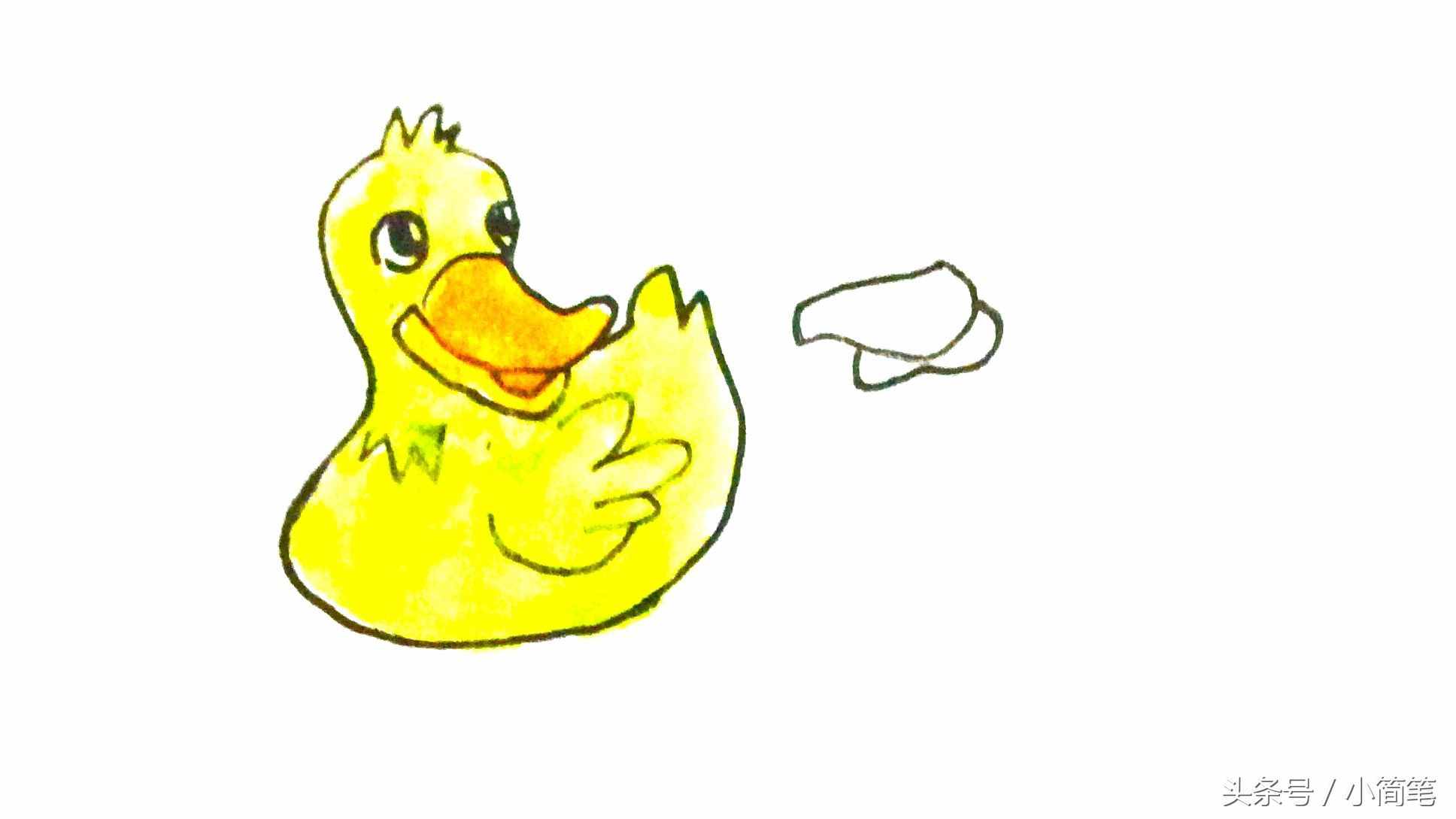 儿童简笔画 宝宝学起来 两只快乐的小鸭子