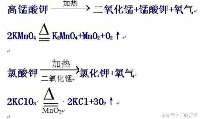 初三化学上册：氧气的物理与化学性质、用途与制取方法