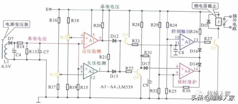 普通空调过压保护电路原理分析