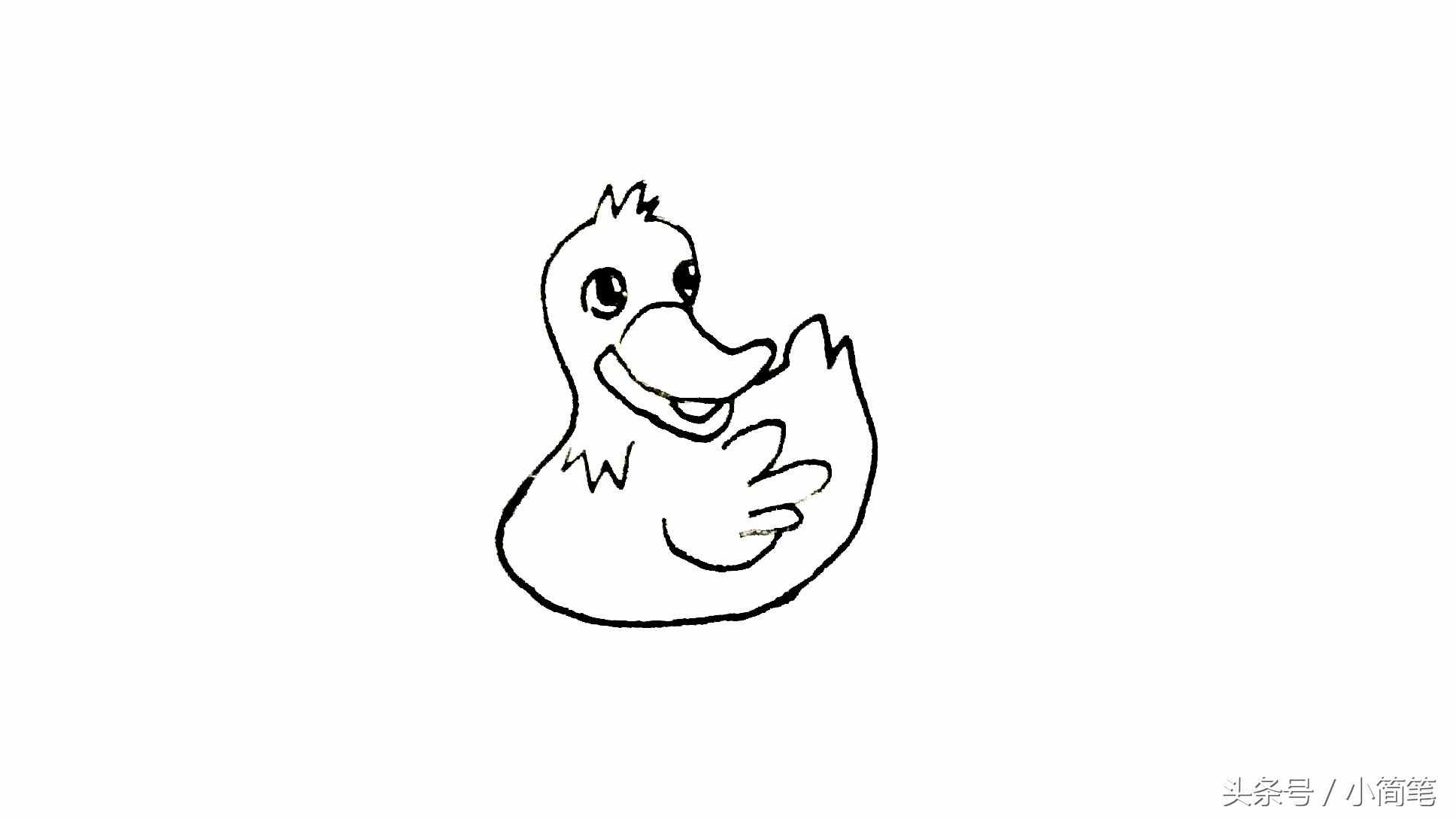 儿童简笔画 宝宝学起来 两只快乐的小鸭子