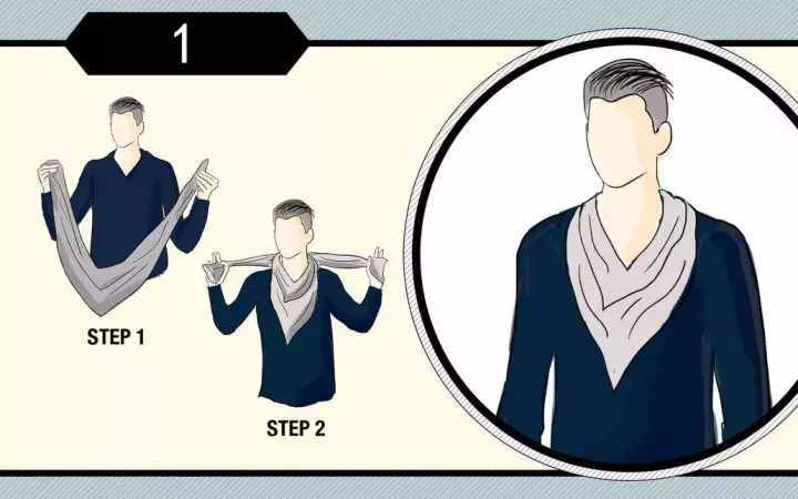 4种简单易学的男士围巾打法