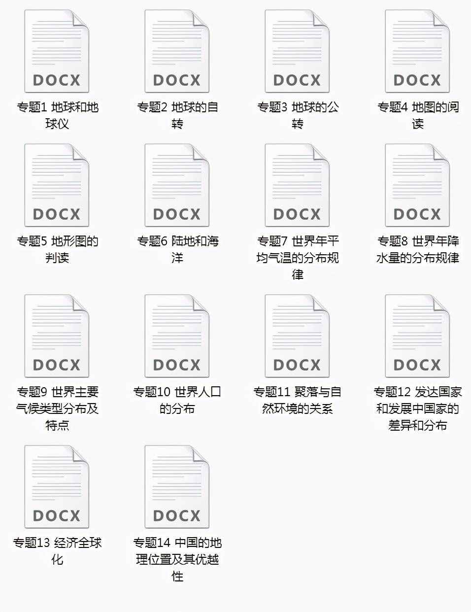 中考（会考）地理满分冲刺14个必练专题