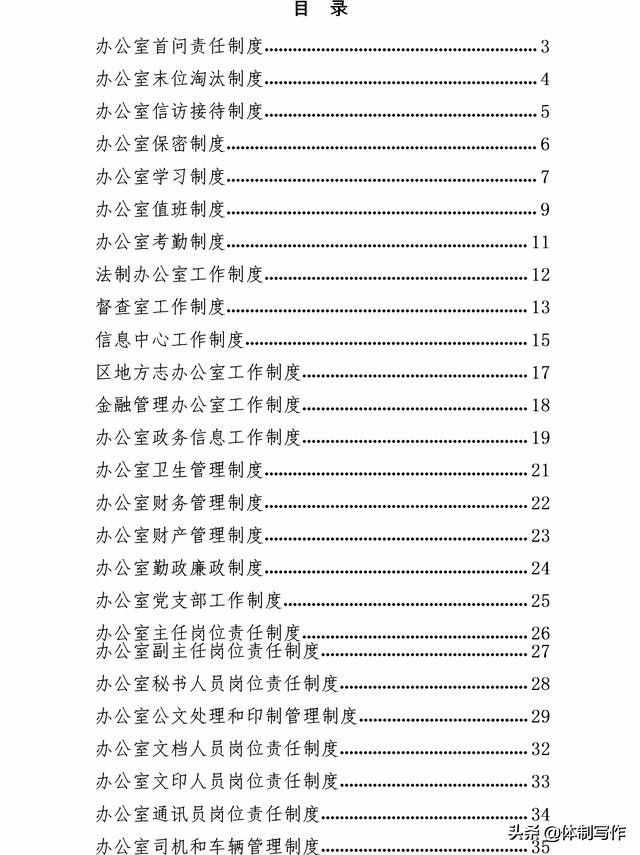 25套办公室工作制度，涵盖各个方面，制度管理典范