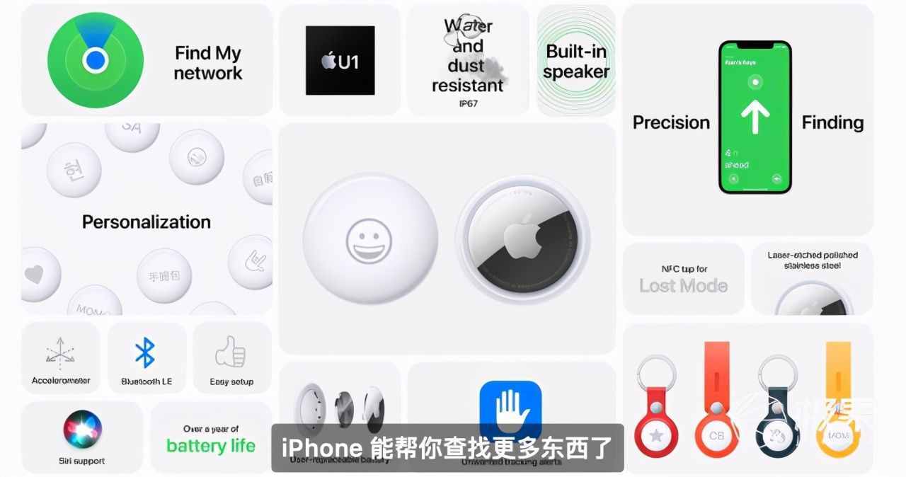 苹果 AirTag 防丢器发布，找东西更方便，还能防止恶意跟踪