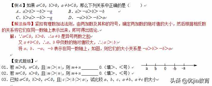 七年级数学：有理数加减法培优解析「图片版」