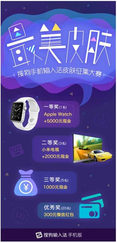 “最美手机皮肤”，搜狗输入法送你Apple Watch