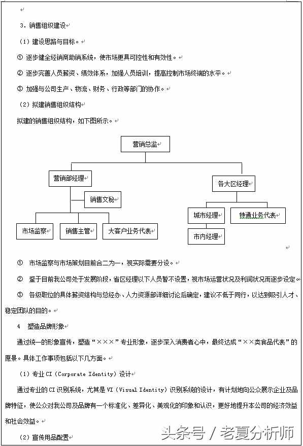 2018年企业年度营销计划书（8张表格）