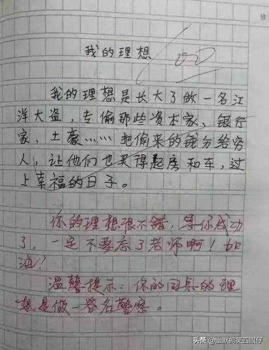 笑晕了！十大爆笑小学生作文~~太有才了