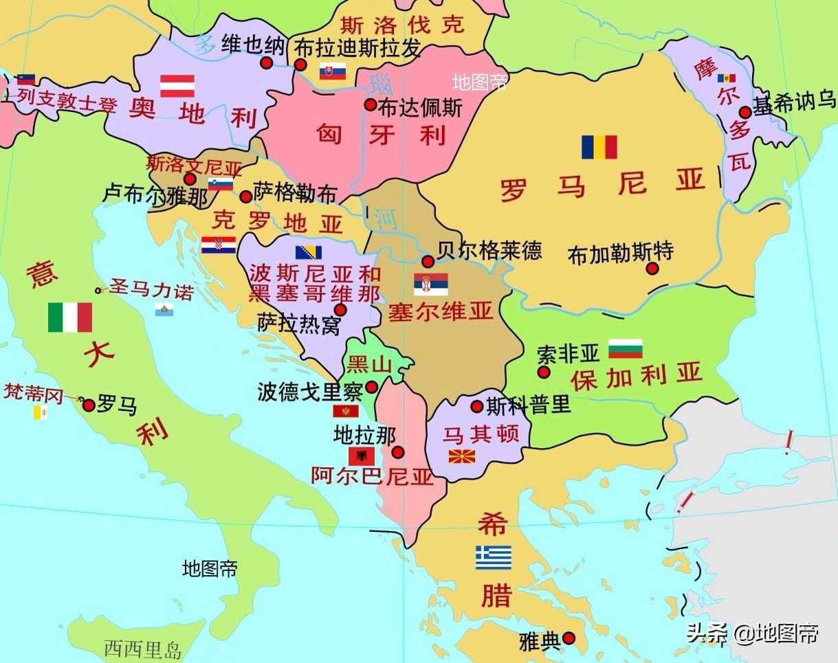 南斯拉夫分成几个国家（南斯拉夫解体成六国）